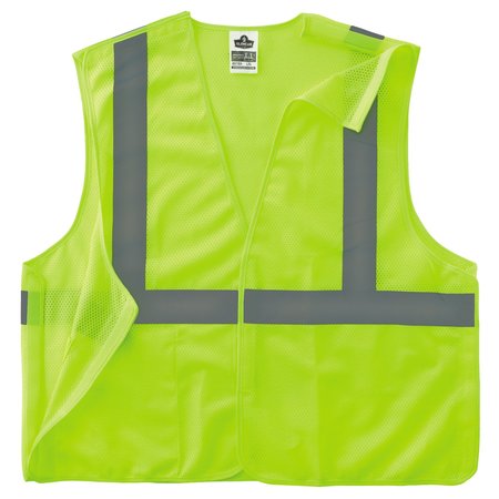 Glowear By Ergodyne 3XL Lime Economy Breakaway Mesh Vest Class 2 - Single Vest 8215BA-S